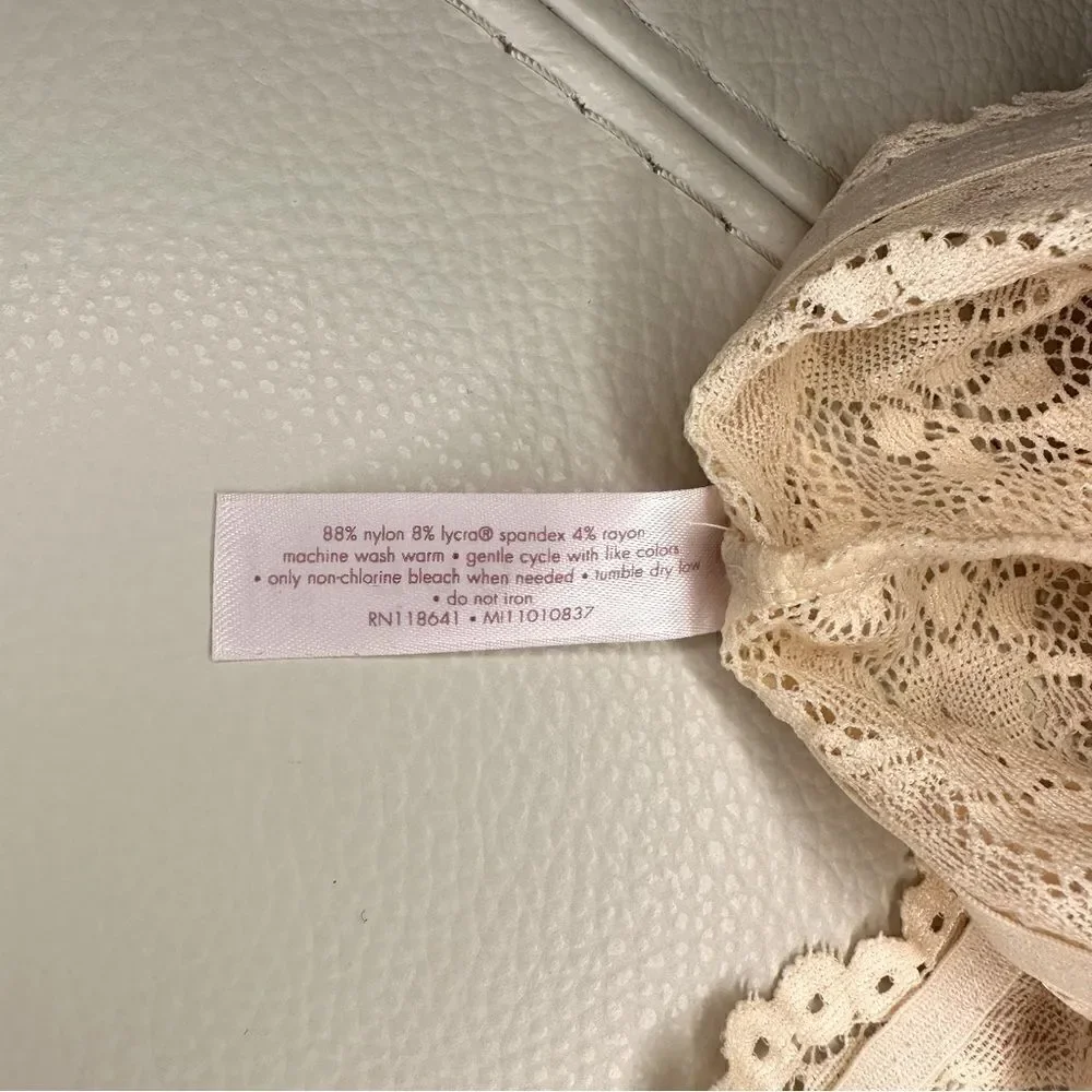 Lane Bryant Cacique Ivory Floral Lace Shortie Panties - Picture 6 of 7